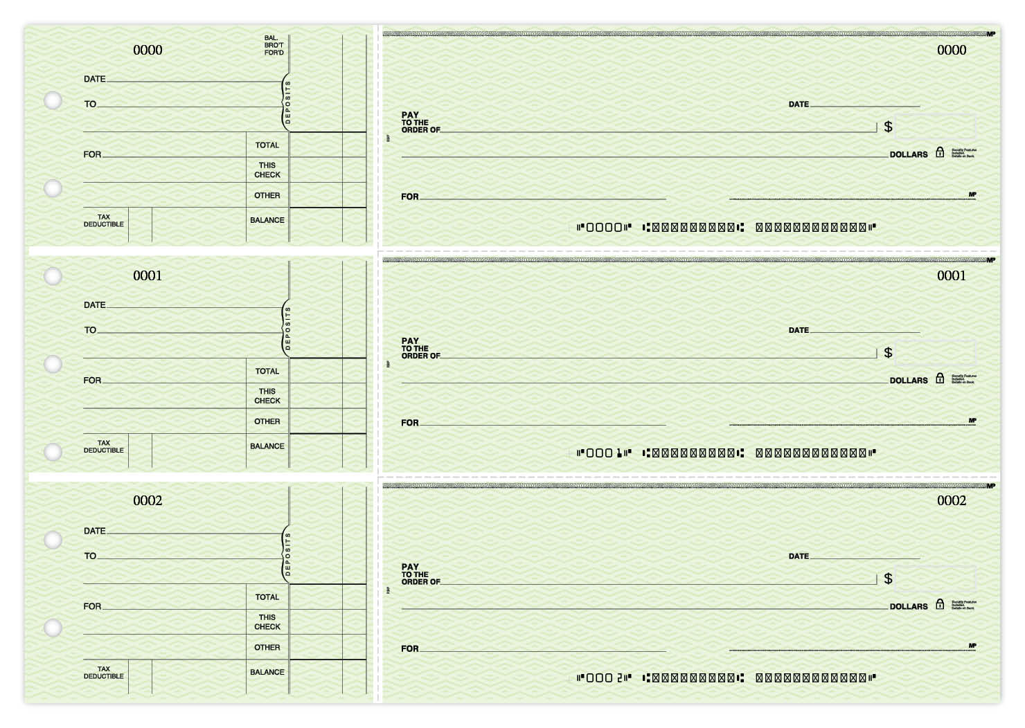 Safety - 3-To-A-Page Stock (Green)