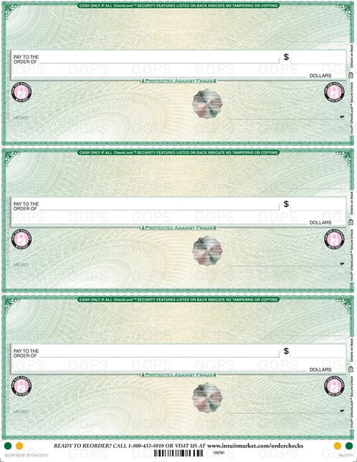 CheckLock – Hologram Security Stock (Green)