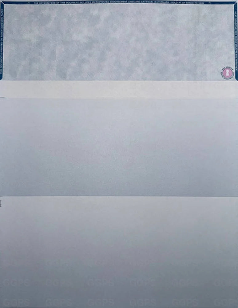 Parchment – High Security Stock (Blue)