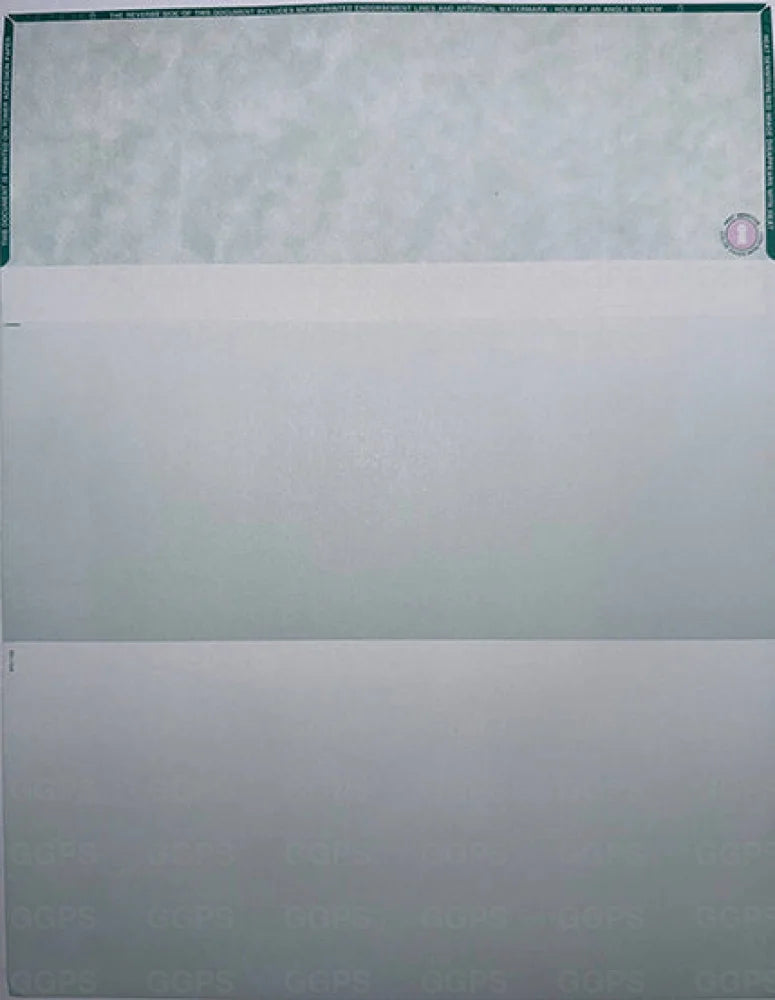 Parchment – High Security Stock (Green)